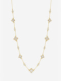 Jon Richard mother of pearl and crystal clover necklace (British brand)