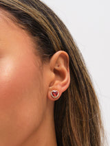 Next Jon Richard Gold Tone Red Heart Drop Earrings- Buy online at McGrocer