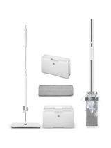 Next Swan White Self-Wringing Flat Mop and Folding Bucket Set- Buy online at McGrocer