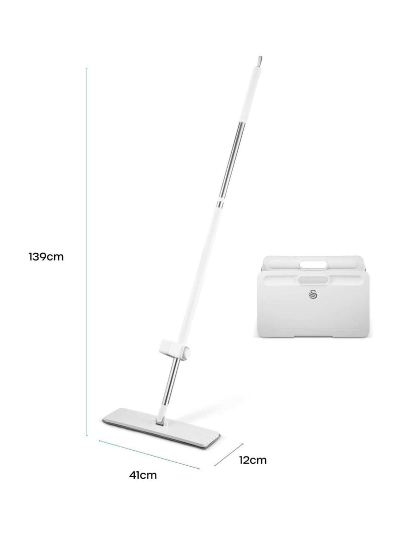 Swan white self-wringing mop and folding bucket set, imported from the UK