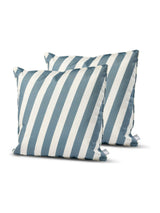 Next Extreme Lounging 2 Pack Sea Blue Outdoor B Oblique Stripe Cushions 50x50cm- Buy online at McGrocer