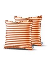 Next Extreme Lounging 2 Pack Orange Outdoor B Pencil Stripe Cushions 50x50cm- Buy online at McGrocer