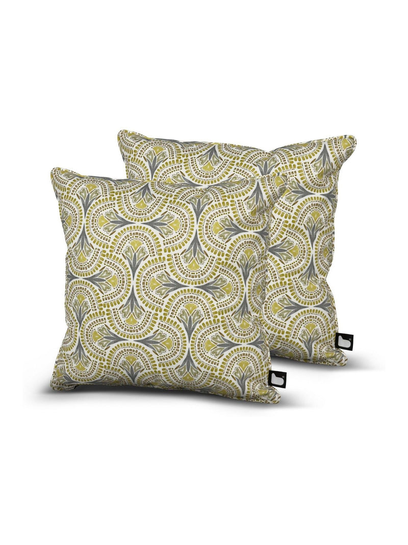 Prestigious Textiles outdoor cushions citrus yellow 2 pack 43x43cm - British product