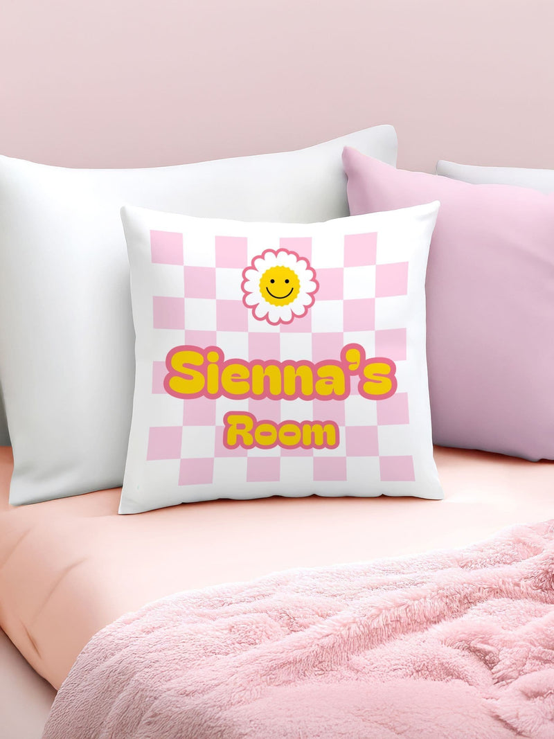 PMC personalised checked cushion 40x40cm - British product