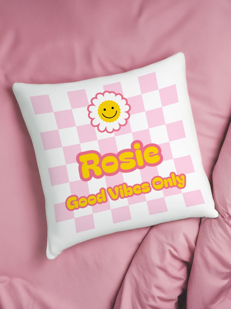 PMC personalised checked cushion 40x40cm - British product