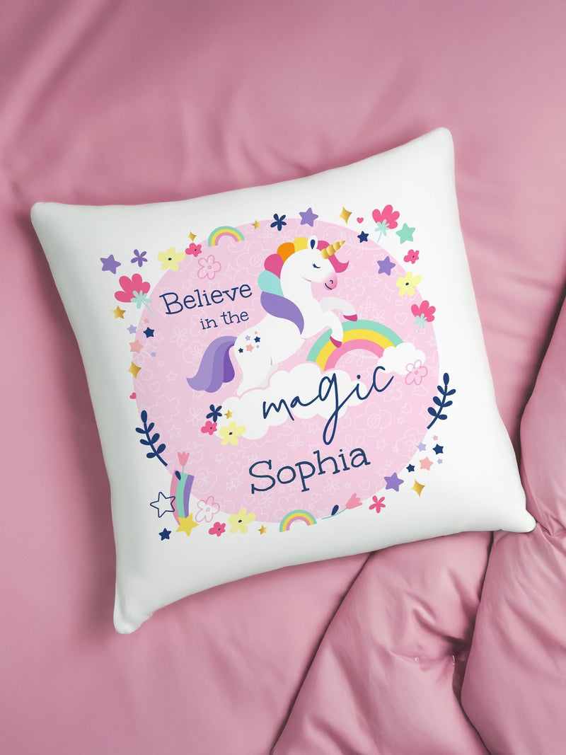 PMC personalised unicorn cushion 40x40cm, UK version