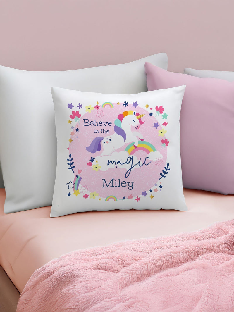 PMC personalised unicorn cushion 40x40cm, UK version