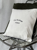 Solesmith personalised embroidered couple name cushion, UK version