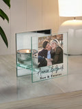 PMC personalised photo glass tealight holder - British product