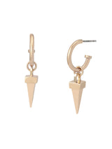 Next AllSaints Gold Tone Laio Spike Charm Huggie Earrings- Buy online at McGrocer