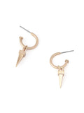 AllSaints gold tone Laio spike charm huggie earrings, UK version