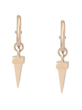 AllSaints gold tone Laio spike charm huggie earrings, UK version