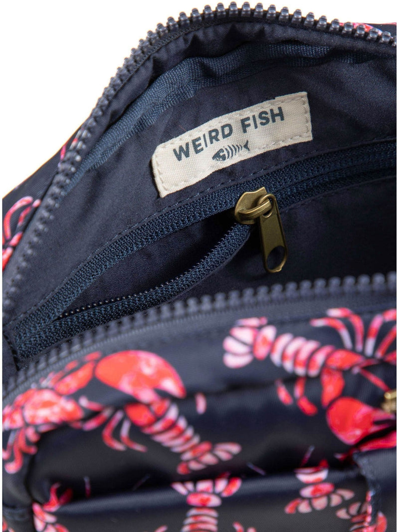 Weird Fish blue Corrie printed cross-body bag, imported from the UK