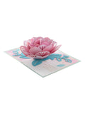 Hallmark 3D pop-up flower card with gold foil, UK version