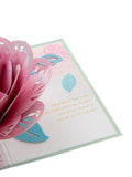Hallmark 3D pop-up flower card with gold foil, UK version