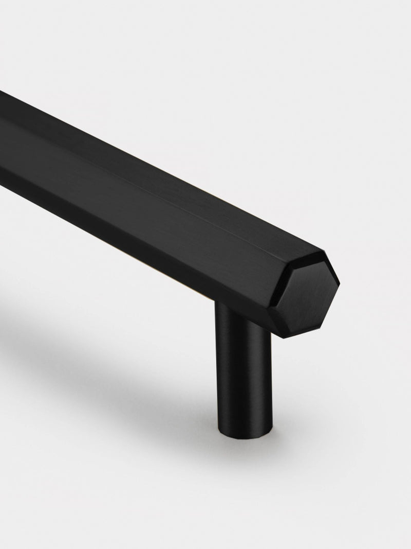 Pushka Home hexagonal black cabinet handle 320mm (British brand)