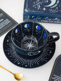 Something Different blue moon phase teacup and saucer set - British product