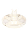 Something Different white bunny chip and dip dish 19cm (British brand)