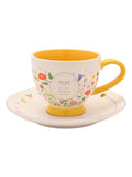 Widdop teacup and saucer Mum floral design (British brand)