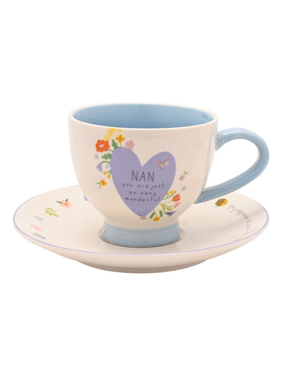 Next Widdop Cream Cup & Saucer Nan Teacup and Saucer Set- Buy online at McGrocer