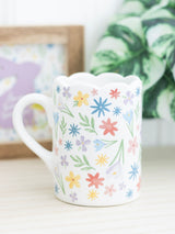 Next Something Different White Spring Floral Print Scalloped Mug 350ml- Buy online at McGrocer