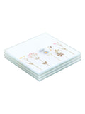 Something Different white floral glass coaster set, imported from the UK