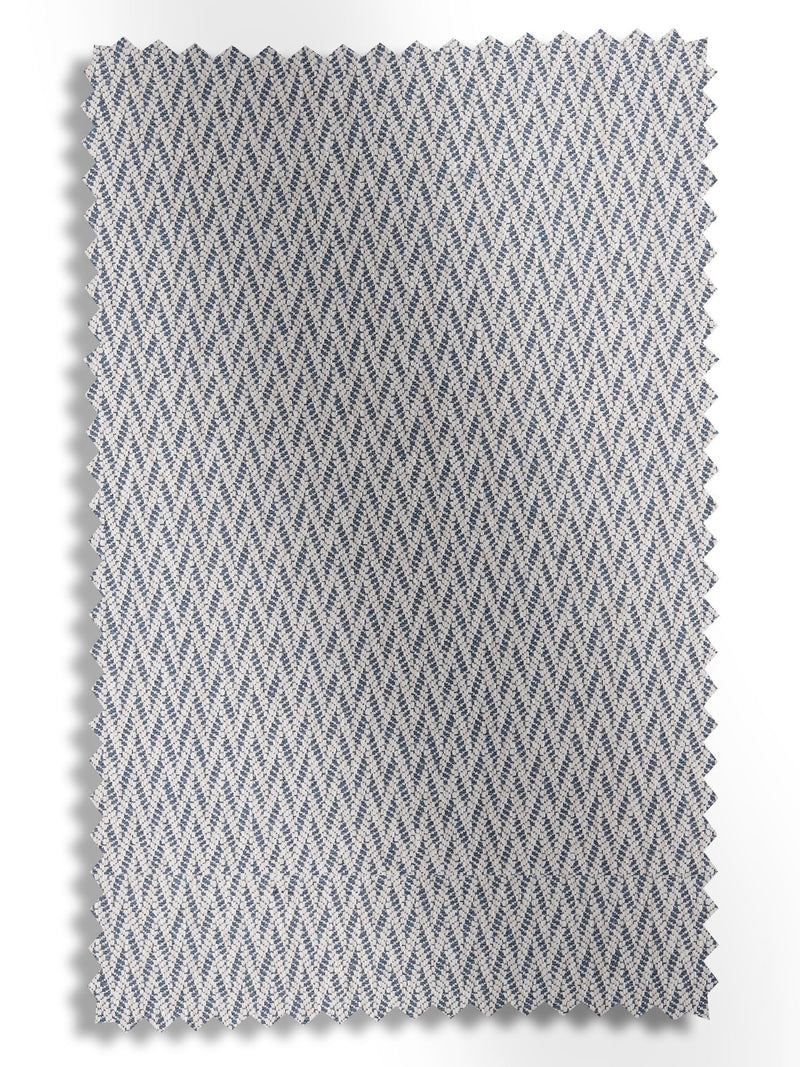 Indigo Pablo geometric jacquard roman blind in purple (British brand)