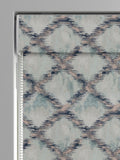 Blue abstract geo jacquard made to measure roman blinds, UK version
