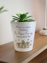 Next PMC Personalised Highland Cow Ceramic Plant Pot 10cm- Buy online at McGrocer