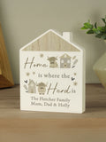 PMC personalised highland cow wooden ornament, imported from the UK