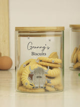 Next PMC Personalised Highland Cow Storage Glass Jar with Wooden Lid 13cm- Buy online at McGrocer