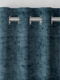 Navy blue plush chenille curtains made to measure - British product