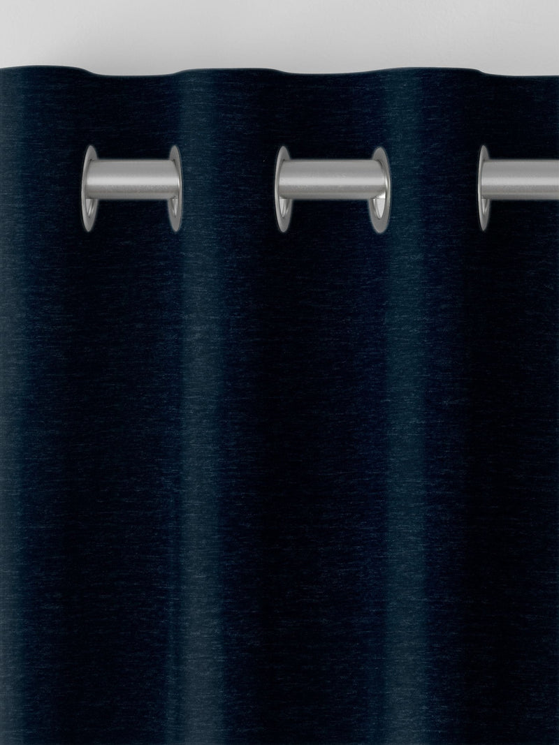 Navy blue chenille curtains made to measure - British product