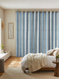 Azure Mordred made to measure blue stripe curtains, UK version