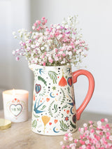 Next Something Different Cream Folk Print Ceramic Flower Jug- Buy online at McGrocer