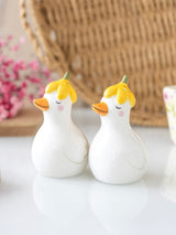 Next Something Different White Daisy & Duck Salt and Pepper Shaker Set- Buy online at McGrocer