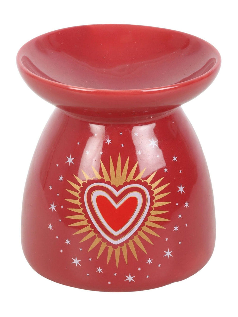 Something Different red sacred heart oil burner ceramic, UK version