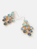 Accessorize Blue Ombré Cascading Gemstone Drop Earrings - British product