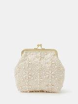 Next Angels By Accessorize Natural Pearl Flower Clip Frame Bag- Buy online at McGrocer