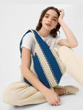 Accessorize blue macrame tote bag, imported from the UK
