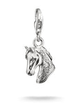 Thomas Sabo horse head charm in blackened sterling silver, UK version
