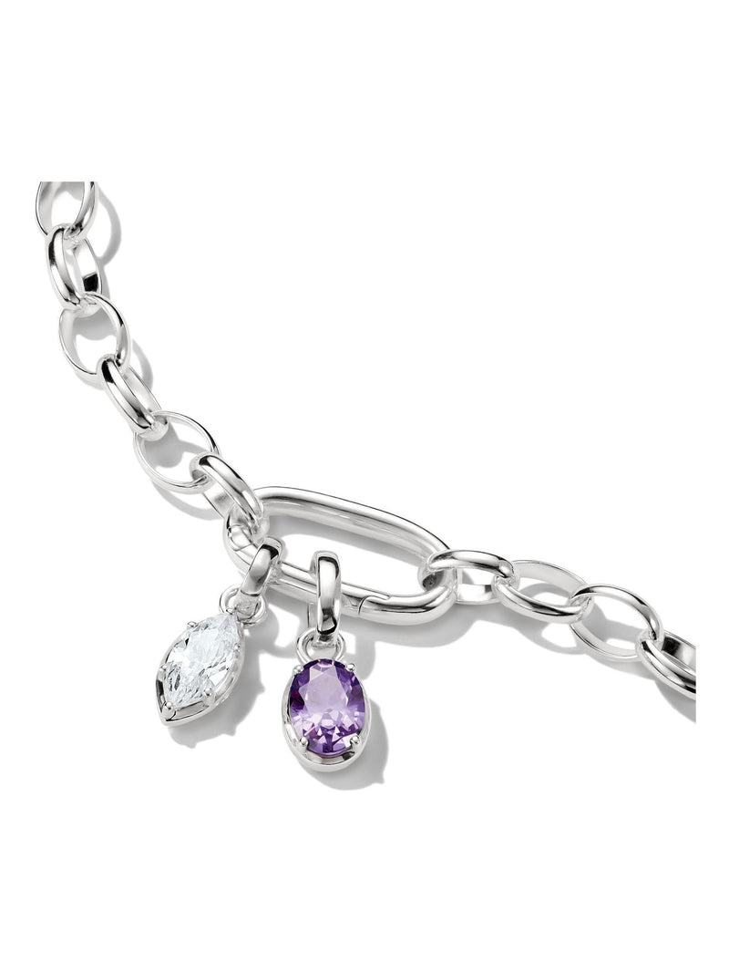 Thomas Sabo charm White Connect April Birthstone, imported from the UK