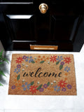 Artsy Mats brown floral doormat - British product