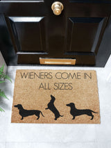 Next Artsy Mats Natural Black Weiners Come In All Sizes Coir Doormat 60x40cm- Buy online at McGrocer