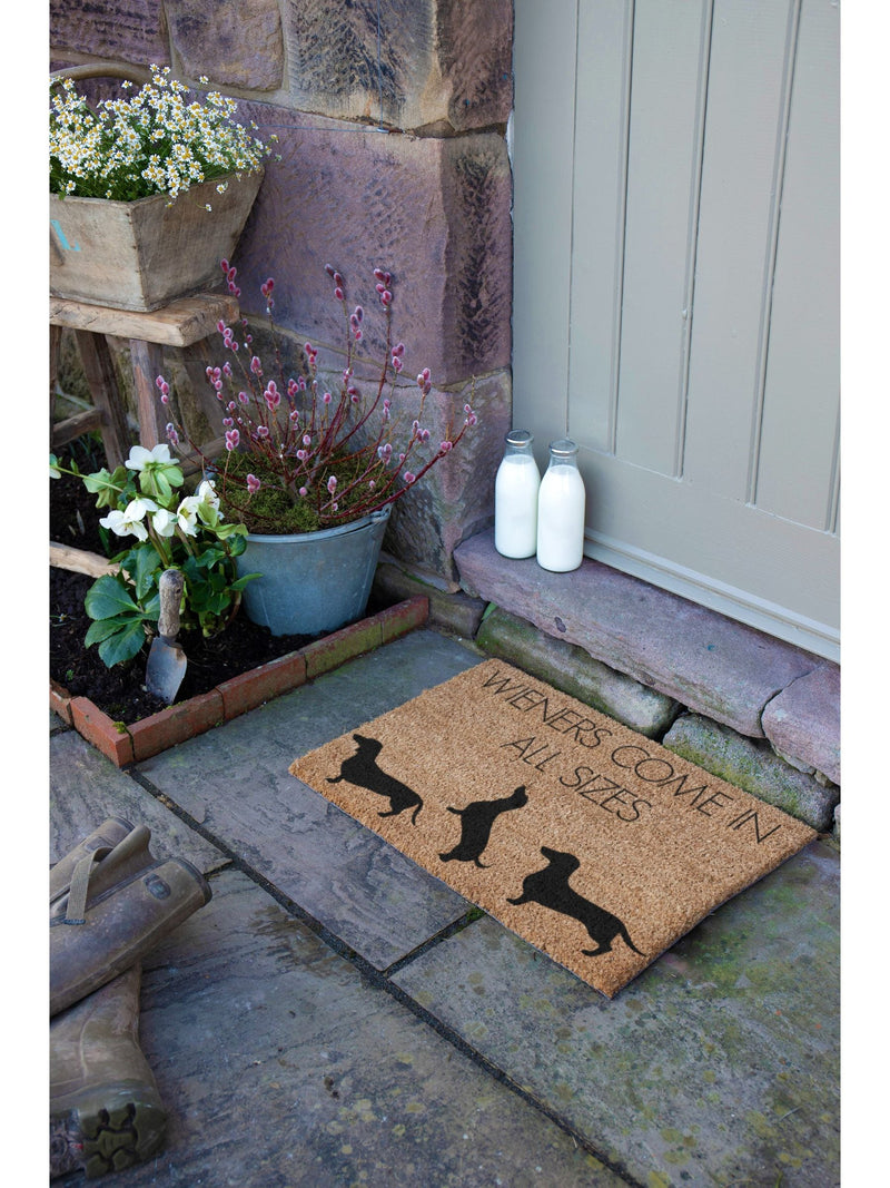Artsy Mats doormat Natural Black Weiners 60x40cm, UK version