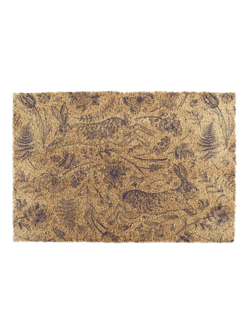 Artsy Mats brown hare print doormat 60x40cm - British product