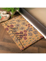 Next Artsy Mats Brown Hello Scribbly Floral Doormat 60cm x 40cm- Buy online at McGrocer