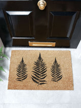 Next Artsy Mats Natural Black Fern Leaf Doormat 60cm x 40cm- Buy online at McGrocer