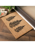 Artsy Mats natural black fern leaf doormat 60x40cm, UK version