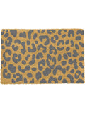 Artsy Mats grey leopard print coir doormat, UK version